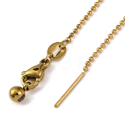 Ion Plaing(IP) 304 Stainless Ball Chain Necklaces NJEW-Q003-05G-1
