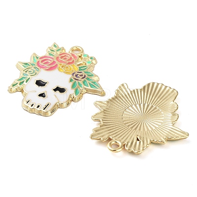 Halloween Theme Rack Plating Alloy Enamel Pendants FIND-Q099-02A-G-1