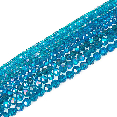 11 Strands 11 Styles Electroplate Glass Beads Strands EGLA-TA0003-05-1