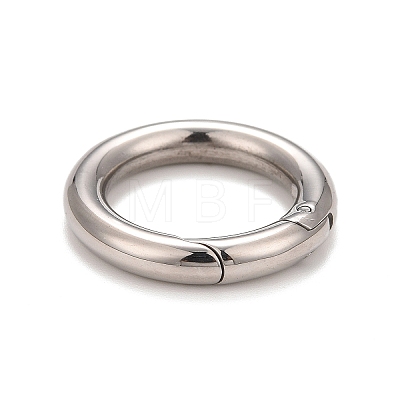 Non-Tarnish 304 Stainless Steel Spring Gate Rings X-STAS-M296-01P-D-1