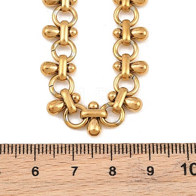 304 Stainless Steel Teardrop Link Chain Necklaces for Women SA-CBA9061-02G-1
