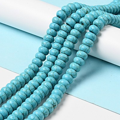 Synthetic Turquoise Beads Strand TURQ-G109-10x6mm-06-1