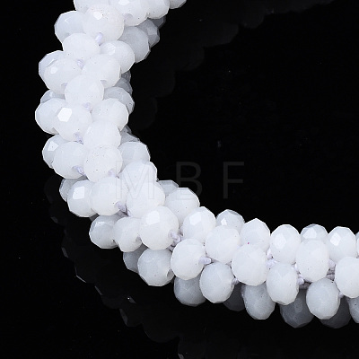 Faceted Opaque Glass Beads Stretch Bracelets BJEW-S144-002E-06-1