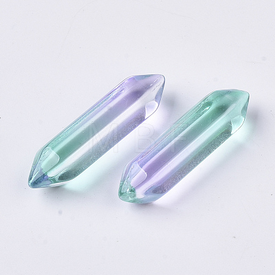 Two Tone Glass Double Terminated Point Beads GLAA-S167-12J-1