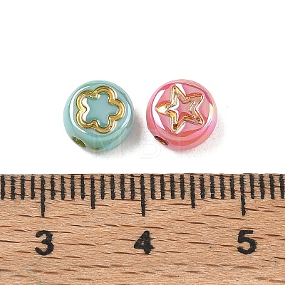 Plating Opaque Acrylic Beads AC-CBA529B-06-1
