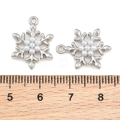 Alloy & ABS Plastic Pearl Pendants PL-CBAF039-01P-1