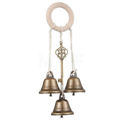 Iron Bell Pendant Decoration HJEW-JM02479-1
