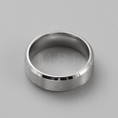 Stainless Steel Simple Plain Band Ring for Men Women RJEW-WH0015-04I-1