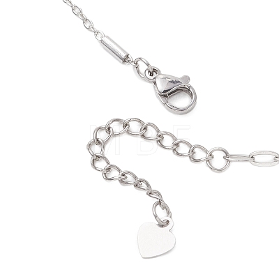 2.5MM 304 Stainless Steel Column Link Paperclip Chain Necklaces NJEW-JN05832-1