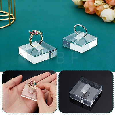 Acrylic Jewelry Single Ring Display Stands ODIS-WH0099-246-1