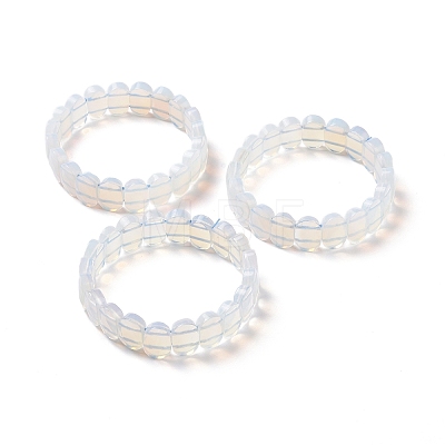 Opalite Oval Beaded Stretch Bracelet G-E010-01O-1