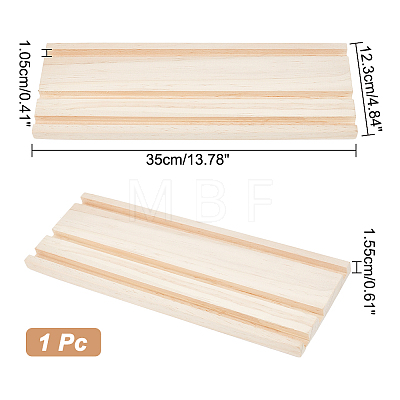 3-Slot Wood Earring Display Card Tray EDIS-WH0021-42-1