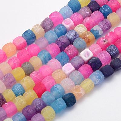 Natural Agate Beads Strands G-G705-8mm-01-1