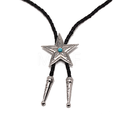 Star Lariat Necklace for Men Women NJEW-WH0011-05AS-1
