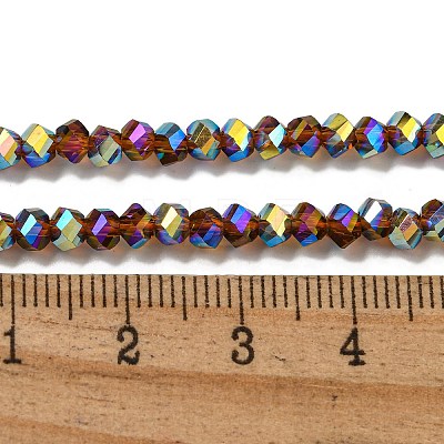 Electroplate Glass Beads Strands GLAA-Q105-04R-1