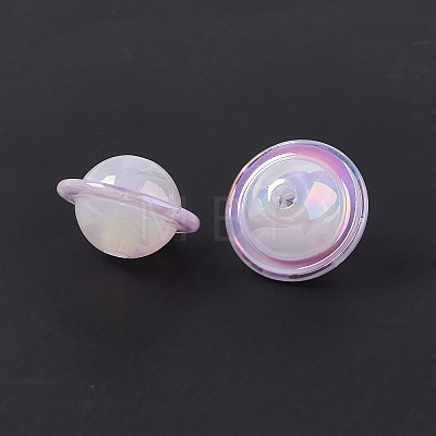 UV Plating Rainbow Iridescent Acrylic Beads PACR-M003-11A-1