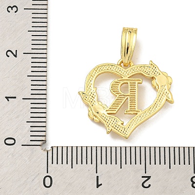 Heart Brass Pendants KK-I714-04G-R-1