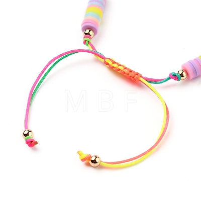 Adjustable Nylon Cord Braided Bead Bracelet BJEW-JB05729-01-1