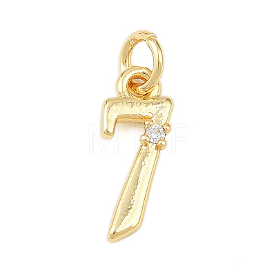 Brass Micro Pave Clear Cubic Zirconia Charms KK-P339-27G-07-1