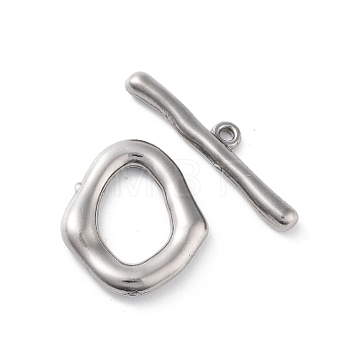 Non-Tarnish 304 Stainless Steel Toggle Clasps STAS-A092-04A-P-1