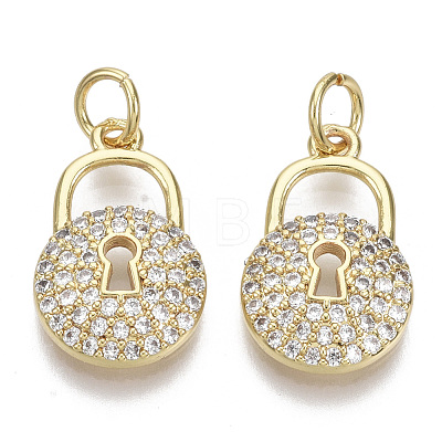 Brass Micro Pave Cubic Zirconia Pendants ZIRC-S067-021-NF-1