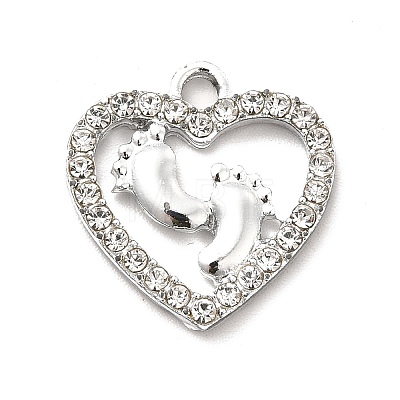 Alloy Rhinestone Pendants ALRI-C007-14P-1