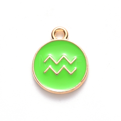 Alloy Enamel Pendants ENAM-S124-01B-06J-1