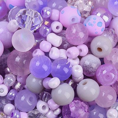 DIY Lampwork Beads & Glass Seed Beds Jewelry Making Findings Kits SEED-K010-01F-1