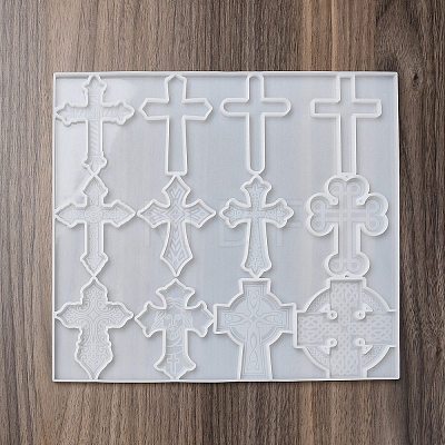 Religion Theme Cross Cabochon Silicone Molds DIY-L071-03-1