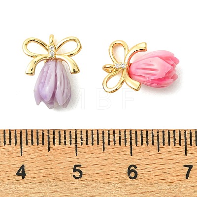 3Pcs 3 Colors Dyed Natural Shell Pendants PALLOY-JF05411-1