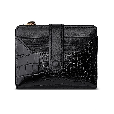 PU Leather Crocodile Textured Zipper Wallets PW-WG74C64-01-1