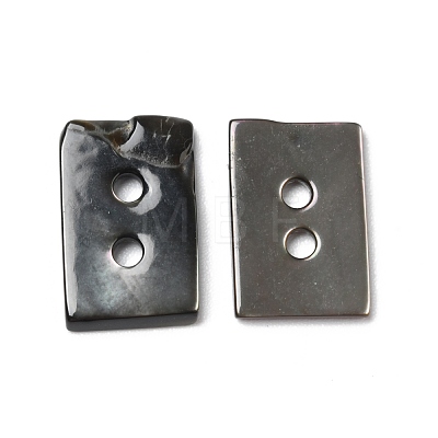 2-Hole Natural Black Lip Shell Buttons BSHE-G029-14-1