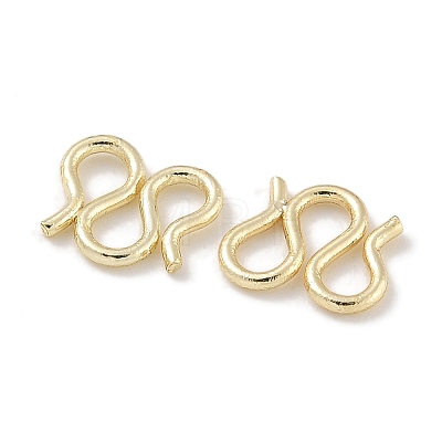 Brass S-Hook Clasps KK-P284-12G-02-1