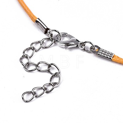 Waxed Cotton Cord Necklace Making MAK-S034-023-1