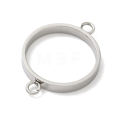 304 Stainless Steel Open Back Bezel Connector Charms STAS-B126-05D-P-1