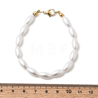 Plastic Pearl Beaded Bracelets for Women BJEW-L716-01G-1