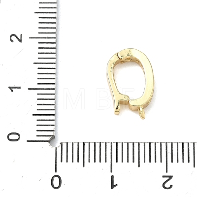 Brass Micro Pave Clear Cubic Zirconia Enhancer Shortener Pendant Bails KK-I476-17G-1