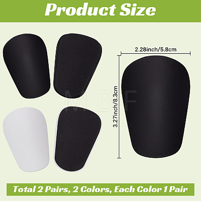 2 Paris 2 Colors Plastic Shin Guard AJEW-CN0007-04-1