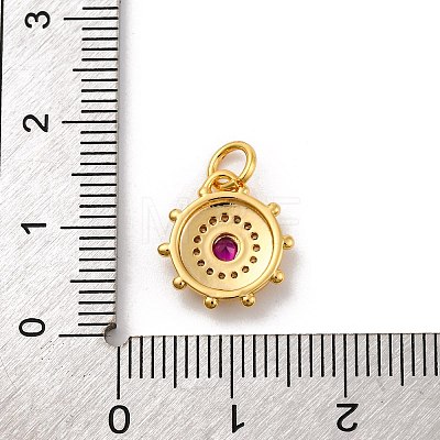 Brass Micro Pave Cubic Zirconia Charms KK-U033-22G-01-1