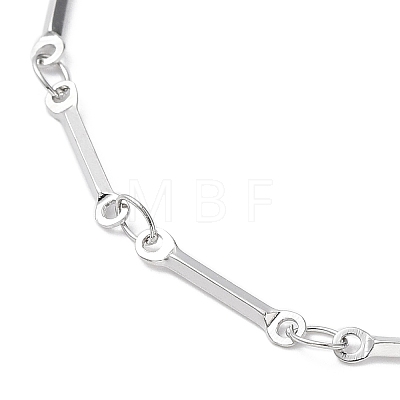 304 Stainless Steel Bar Link Chain Bracelets BJEW-K226-10P-1