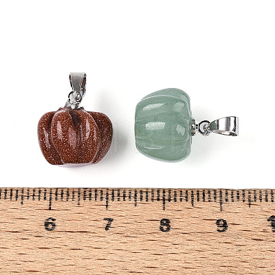 Natural & Synthetic Mixed Stone Pumpkin Charms G-T143-22M-1