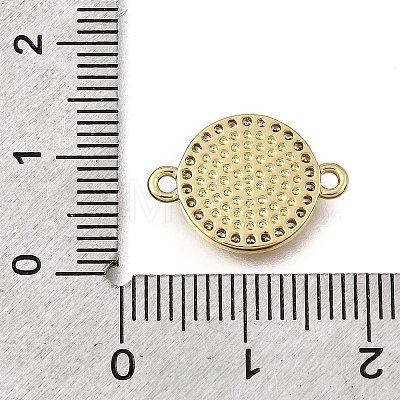 Religion Brass Micro Pave Clear Cubic Zirconia Connector Charms KK-G602-07G-05-1