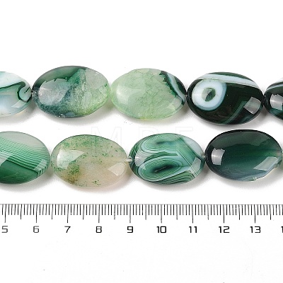 Natural Striped Agate/Banded Agate Beads Strands G-Q182-01I-1