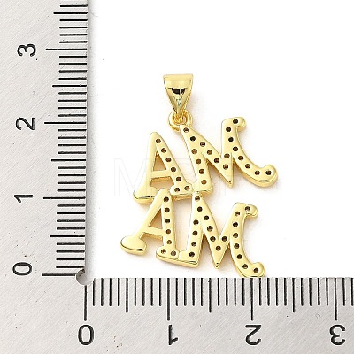 Brass Micro Pave Clear Cubic Zirconia Pendants FIND-Z041-11D-1