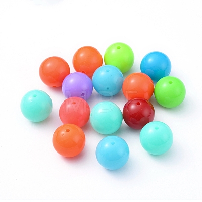 Fluorescent Chunky Acrylic Beads X-MACR-R517-20mm-M-1