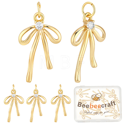 10Pcs Brass Micro Pave Cubic Zirconia Pendants KK-BBC0028-04-1