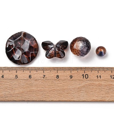 Two Tone Transparent Acrylic Beads OACR-Z041-12-1