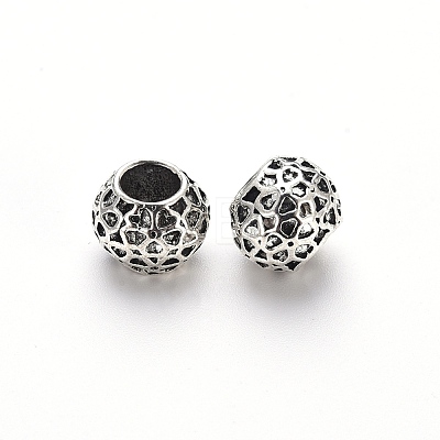 Tibetan Style Alloy European Beads X-TIBE-N006-76AS-LF-1