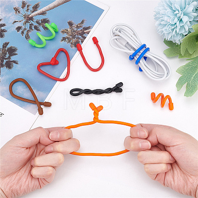 24Pcs 24 Style Reusable Silicone Cable Tie AJEW-CP0001-94-1