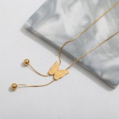 201 Stainless Steel Lariat Necklaces for Women WG43AF7-03-1